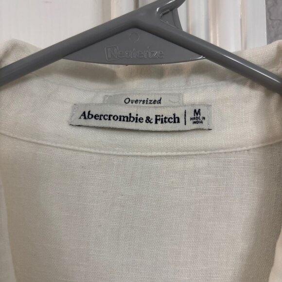 Abercrombie & Fitch Oversize Linen Blend Top with matching bottoms size M - Picture 3 of 4